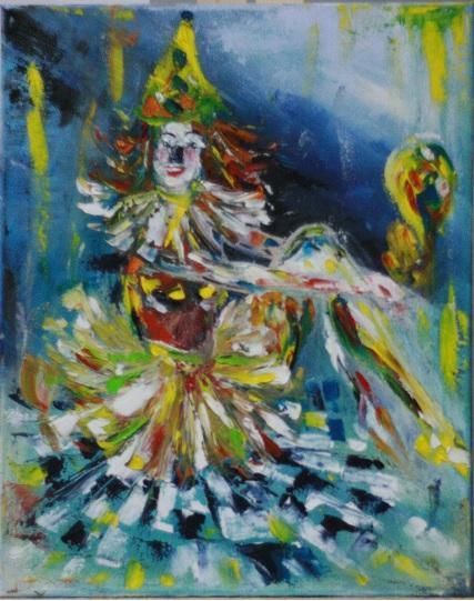 alte Picturi Clown girl