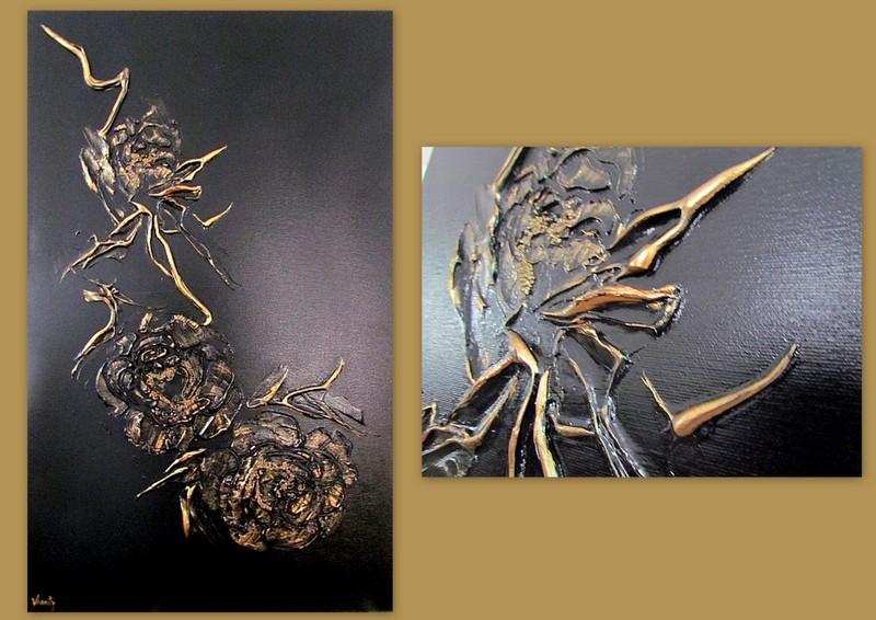 Picturi abstracte/ moderne GOLDEN ROSES 