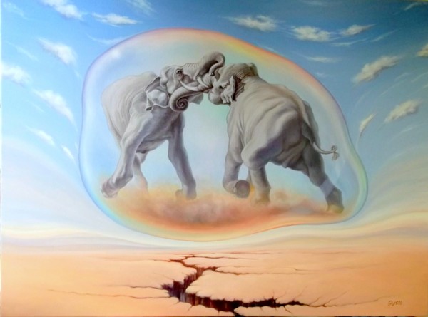 Picturi surrealism The battle of the gia