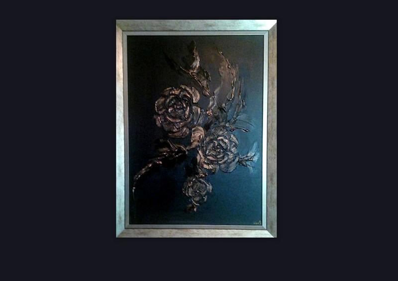 Picturi abstracte/ moderne GOLD ROSES 6