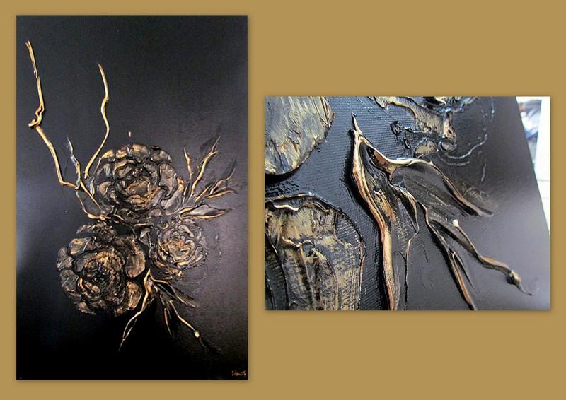 Picturi abstracte/ moderne GOLDEN ROSES 12