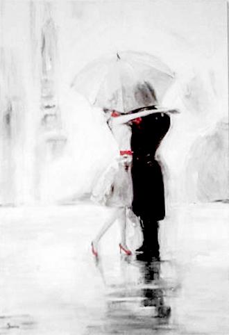 Picturi alb negru Under The Umbrella