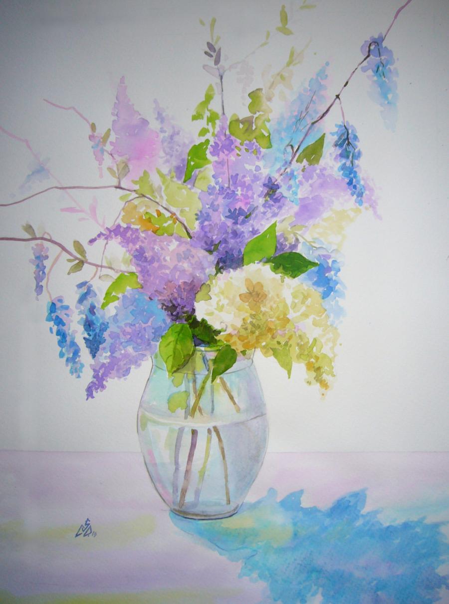 Picturi cu flori Lilac & Wisteria 1