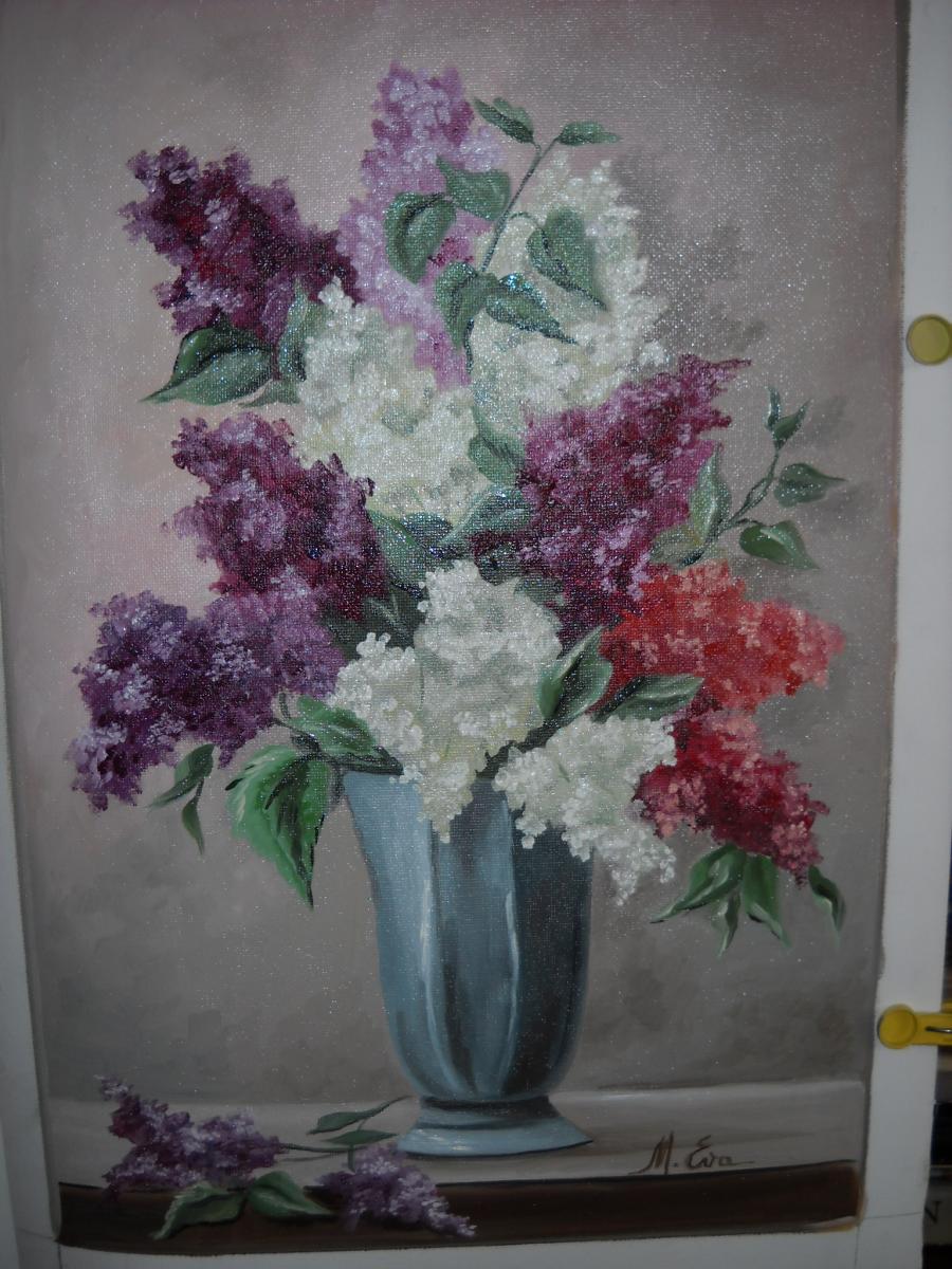 Picturi cu flori liliac 9