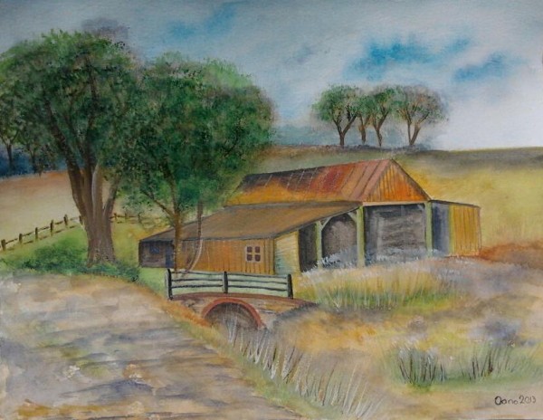 Picturi cu peisaje Old barns 2