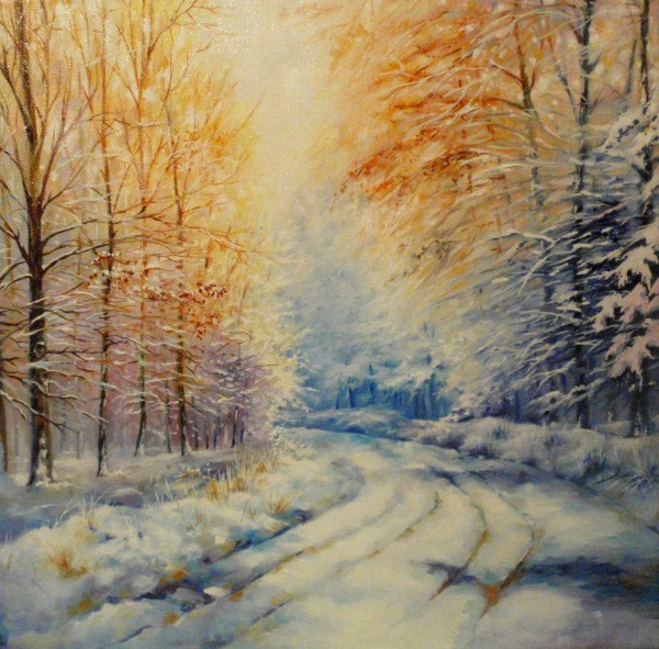 Picturi de iarna Frozen road