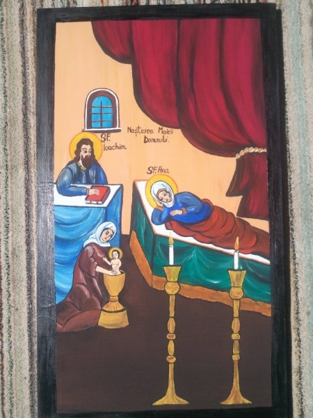 Picturi religioase Icoana nasterea maici domnului 