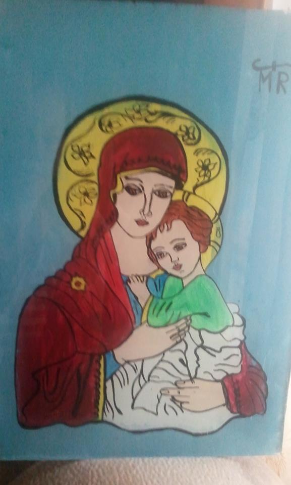 Picturi religioase iconita pe sticla 