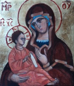 Picturi religioase Fecioara miniatura