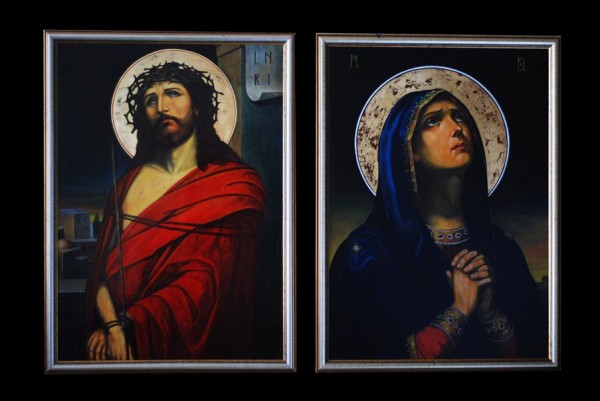 Picturi religioase Iisus si maica indurerati