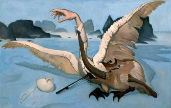 Picturi surrealism The swan song hunter