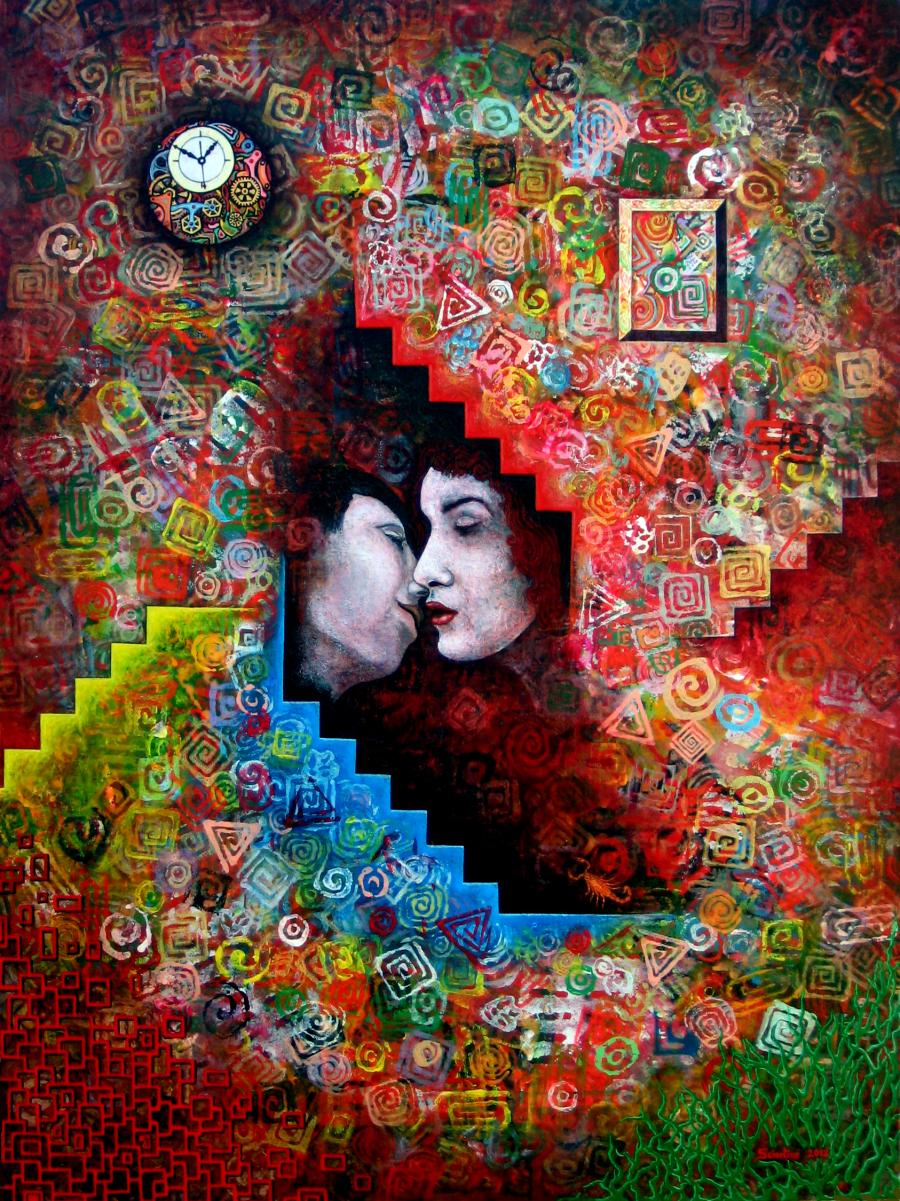 Picturi surrealism El Beso