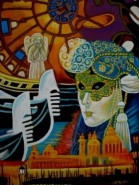 Picturi abstracte/ moderne Tablou carnaval venetian