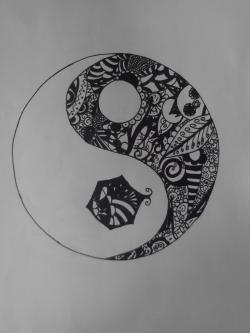 Picturi alb negru Ying Yang