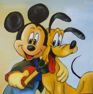 Picturi cu animale Mickey and pluto