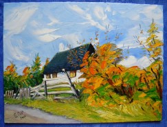 Picturi cu peisaje Casa in maramures