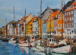 Picturi maritime navale Canal Nyhavn